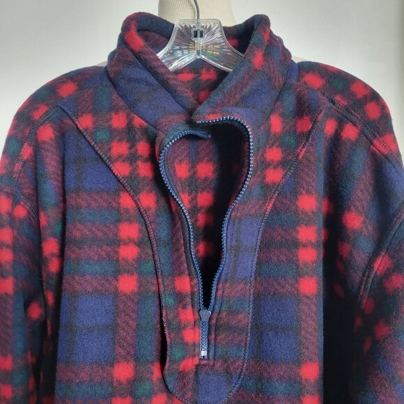 Eddie Bauer Men’s EBTEK 1/4 Zip-up Plaid Warm Fleece Pullover (Size: Large) - Picture 2 of 14